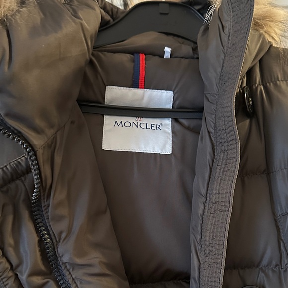 Moncler Dark Brown Puffer Jacket with Fur Trim - Picture 2 of 9